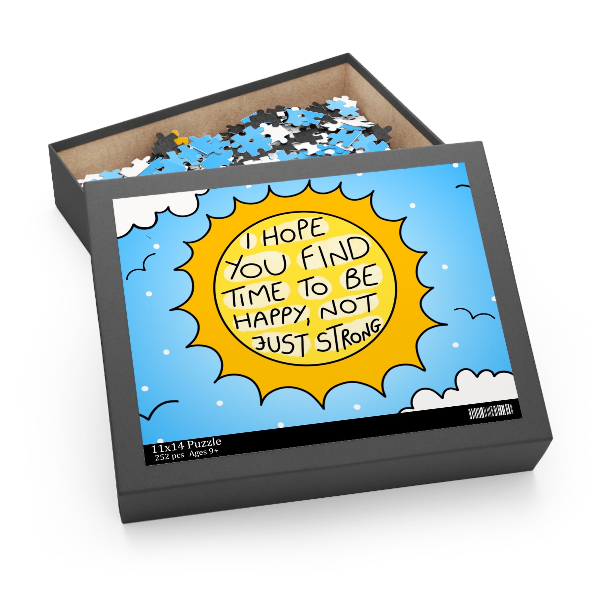 Inspirational Sun Puzzle - 120/252/500 Pieces - Find Happiness Not Just Strength