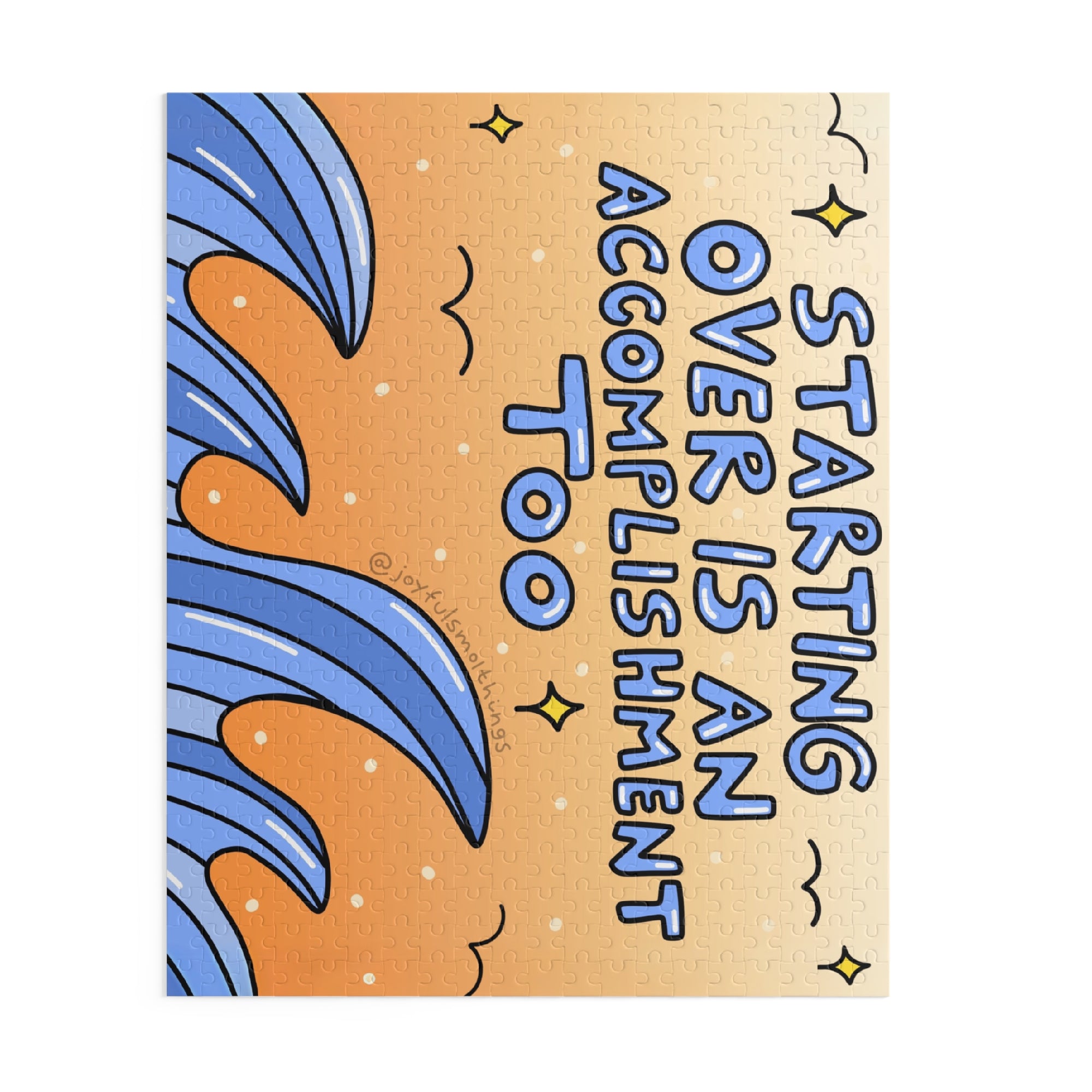 Inspirational Puzzle - 'Starting Over is an Accomplishment Too' - 120, 252, 500 Pieces