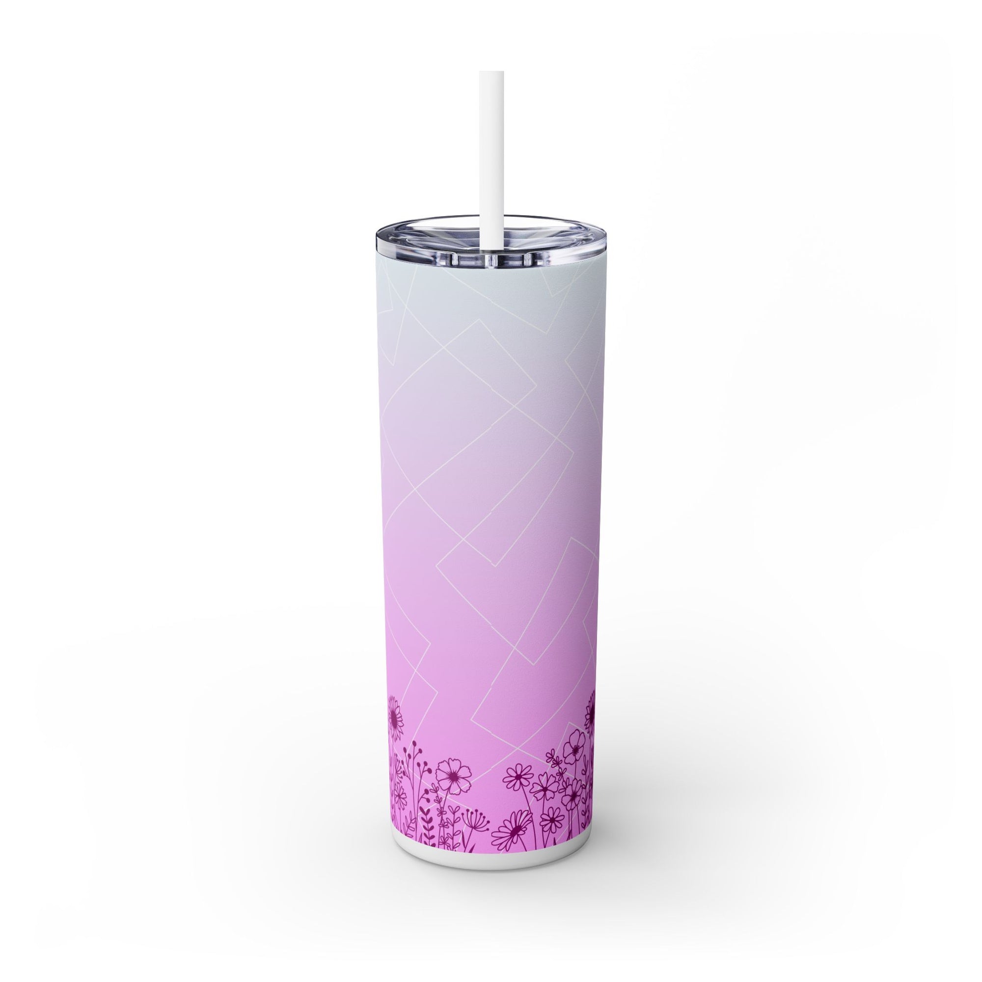 Motivational 20oz Skinny Tumbler with Straw - 'You Got This'