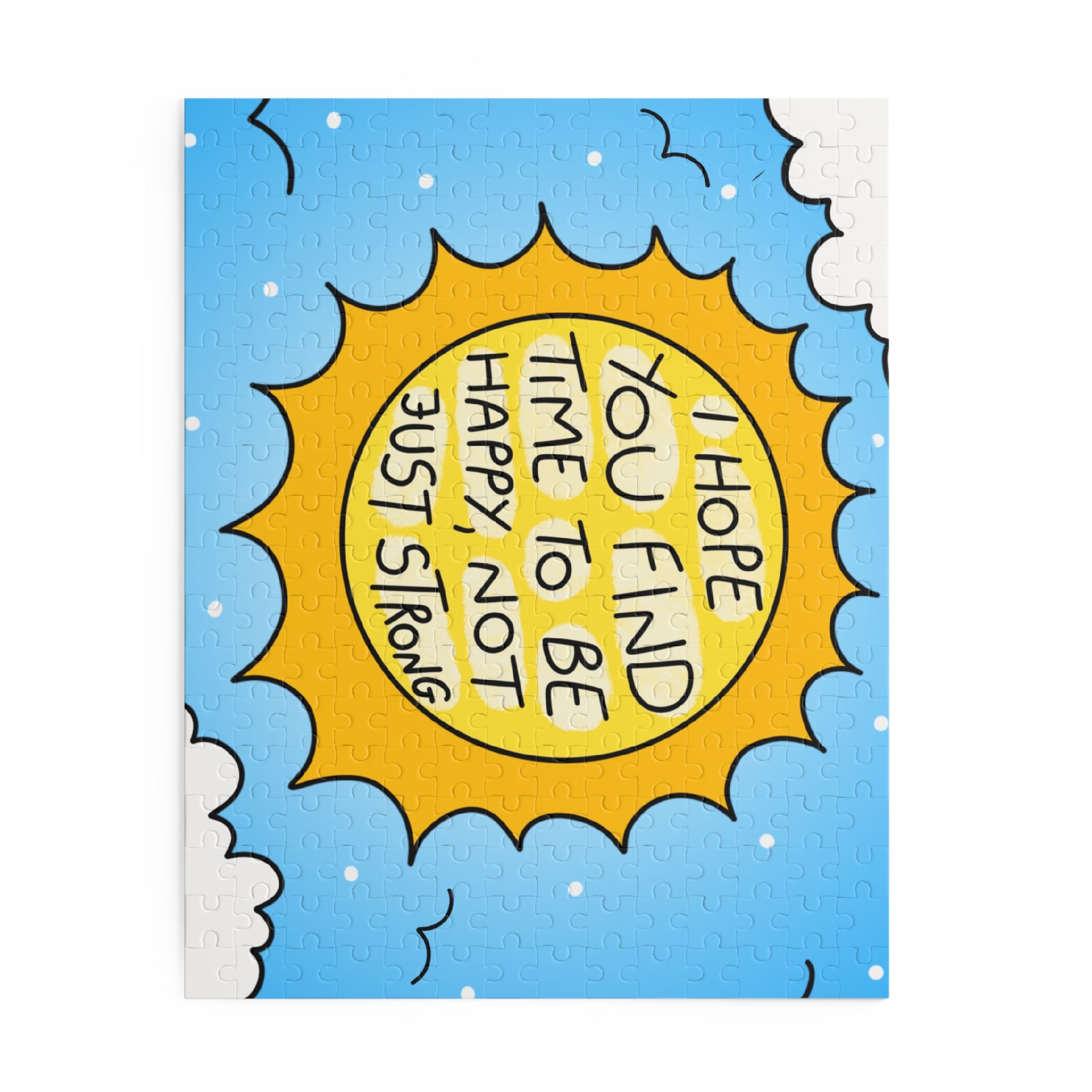 Inspirational Sun Puzzle - 120/252/500 Pieces - Find Happiness Not Just Strength