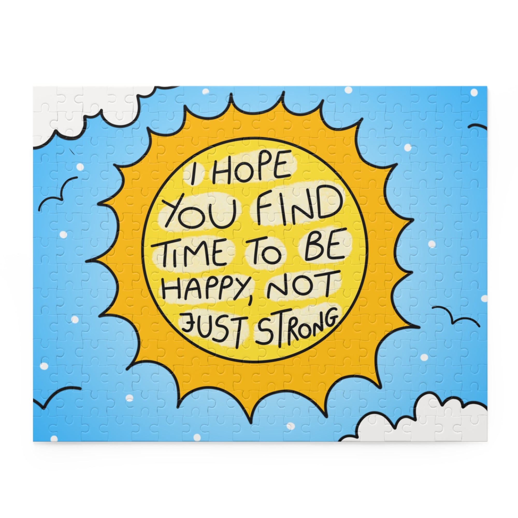 Inspirational Sun Puzzle - 120/252/500 Pieces - Find Happiness Not Just Strength