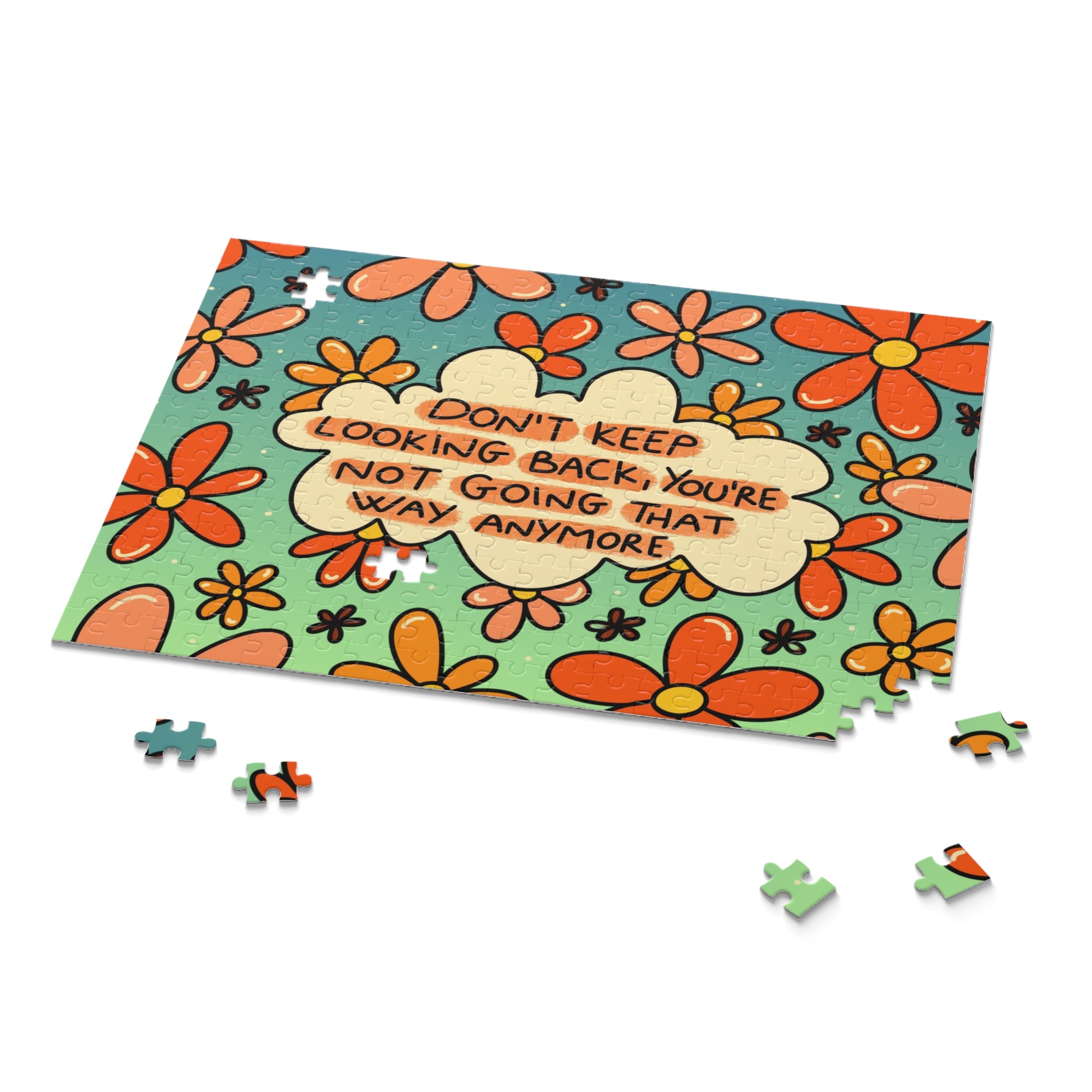 Inspirational Floral Puzzle - 120, 252, 500-Piece with Motivational Quote