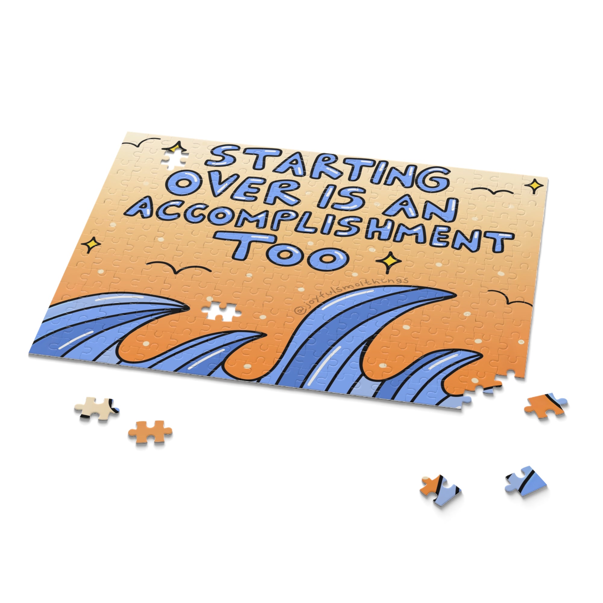 Inspirational Puzzle - 'Starting Over is an Accomplishment Too' - 120, 252, 500 Pieces