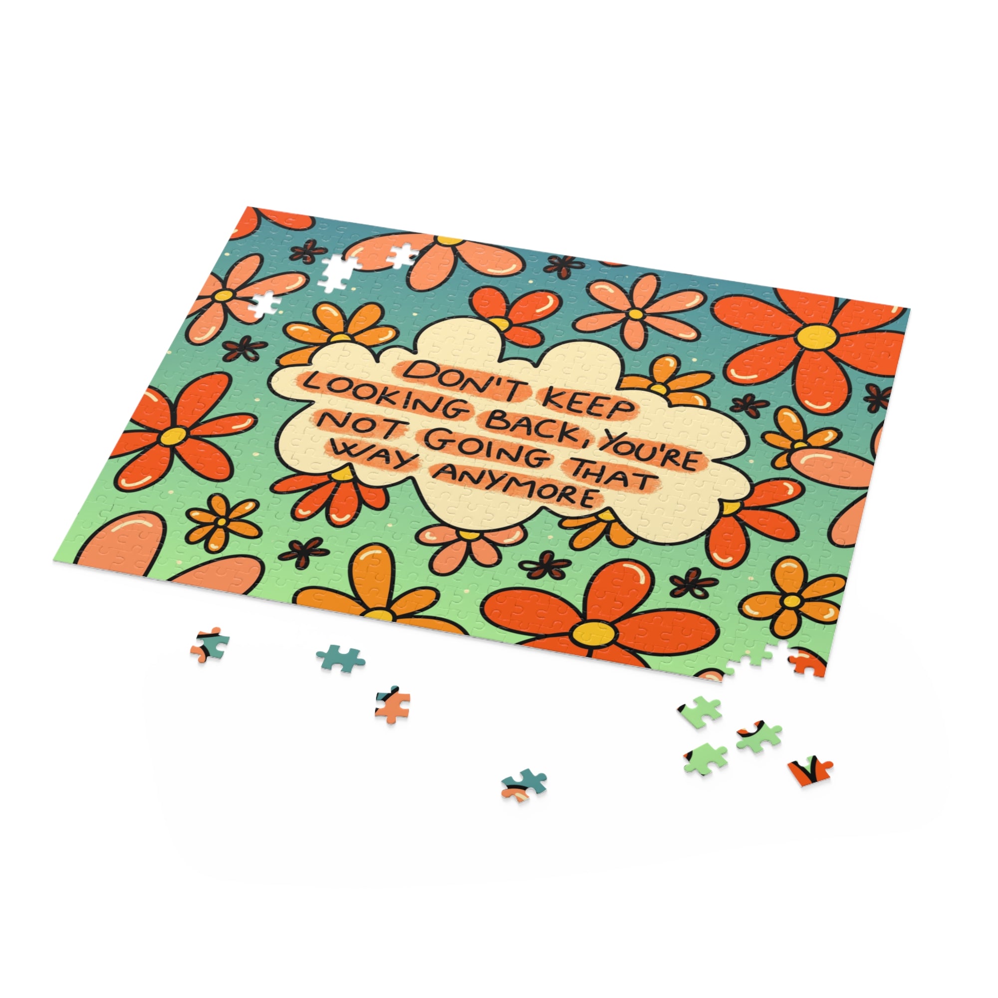 Inspirational Floral Puzzle - 120, 252, 500-Piece with Motivational Quote