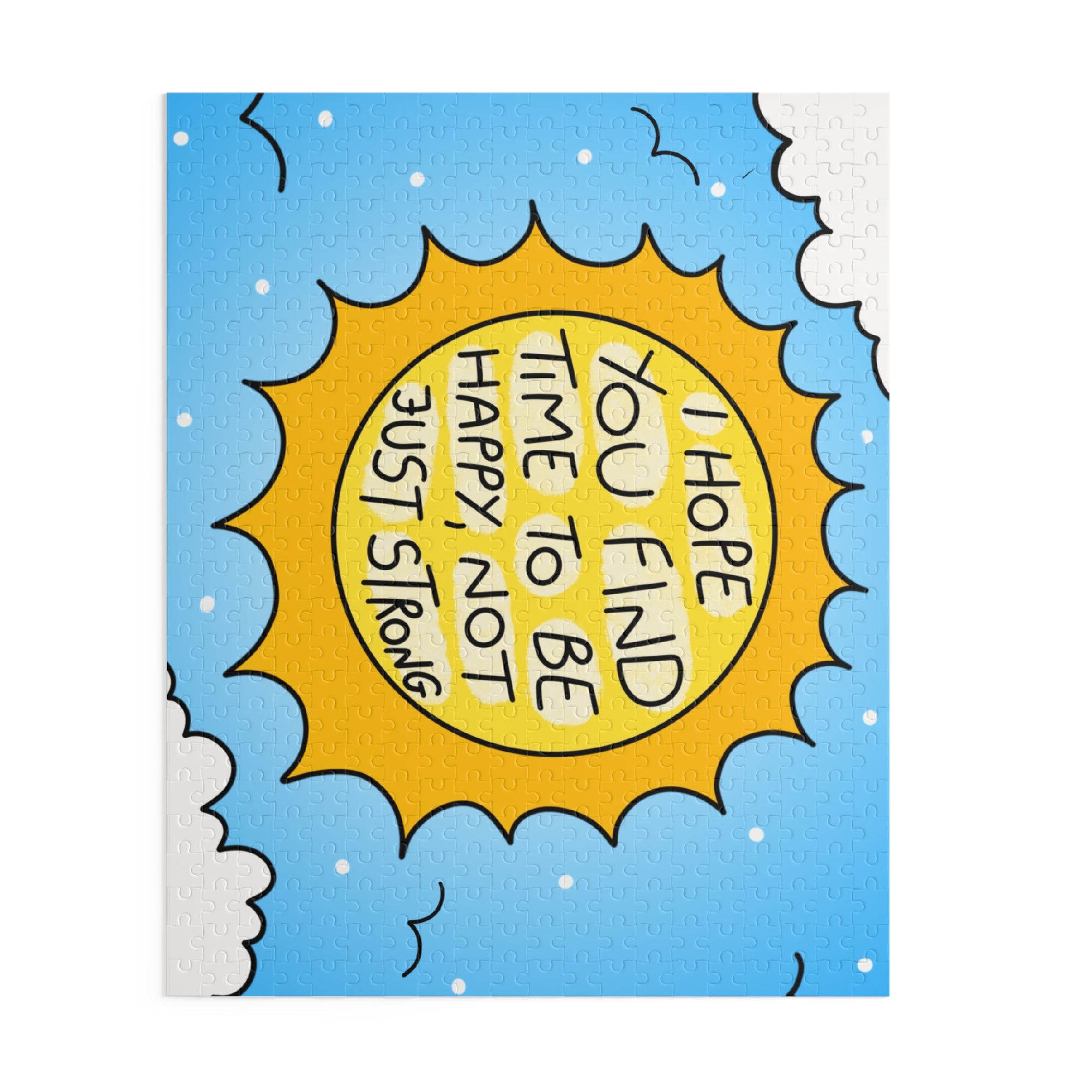 Inspirational Sun Puzzle - 120/252/500 Pieces - Find Happiness Not Just Strength