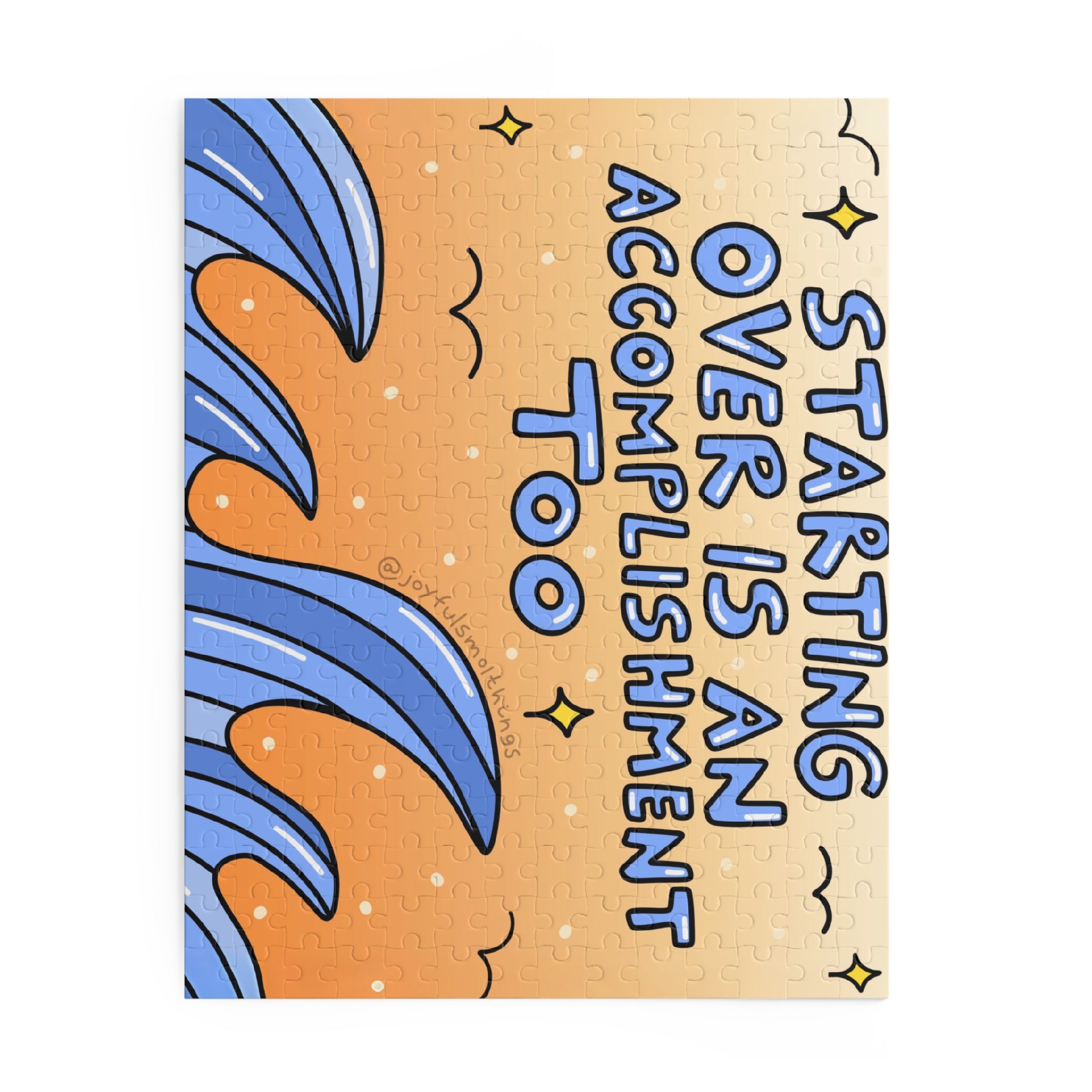 Inspirational Puzzle - 'Starting Over is an Accomplishment Too' - 120, 252, 500 Pieces