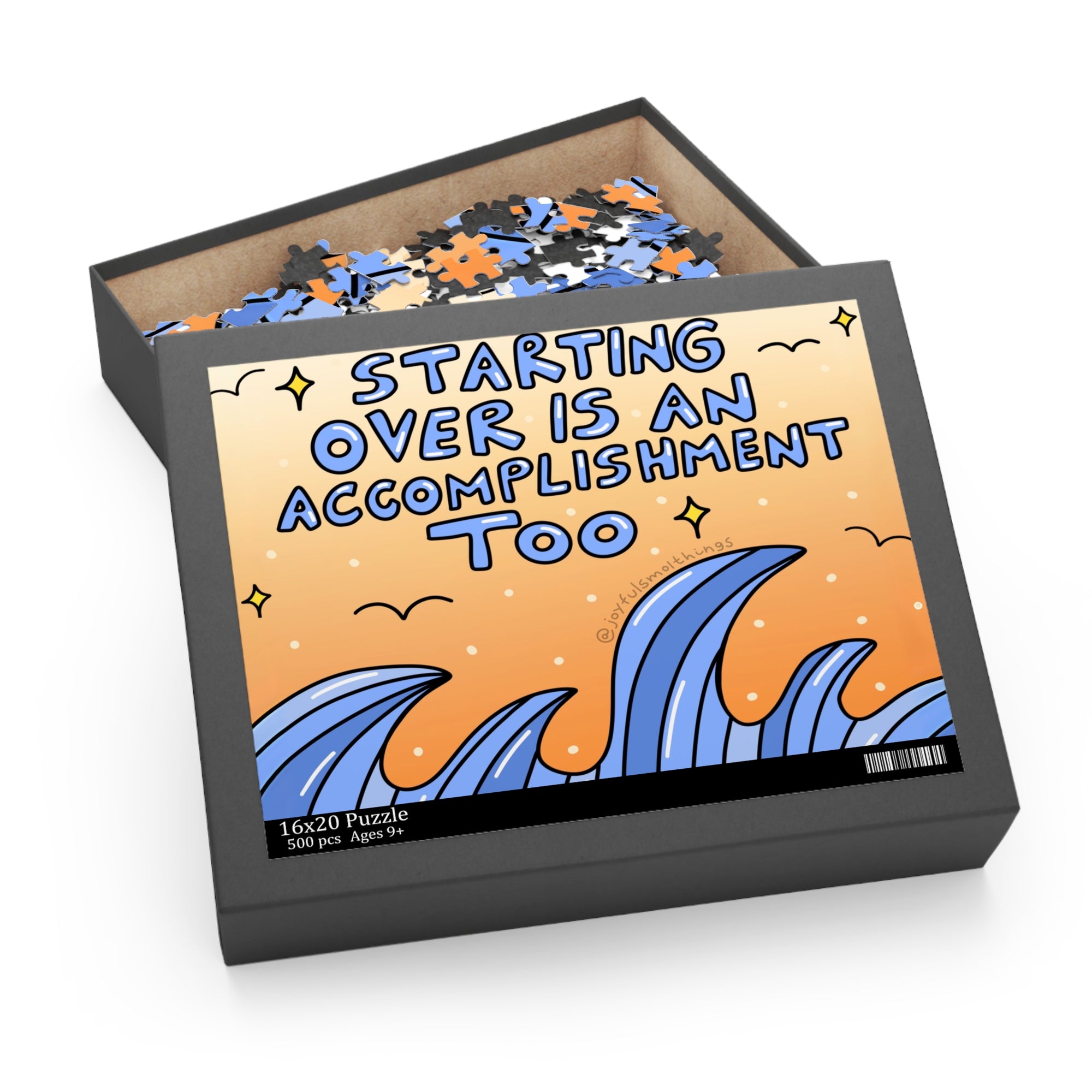 Inspirational Puzzle - 'Starting Over is an Accomplishment Too' - 120, 252, 500 Pieces
