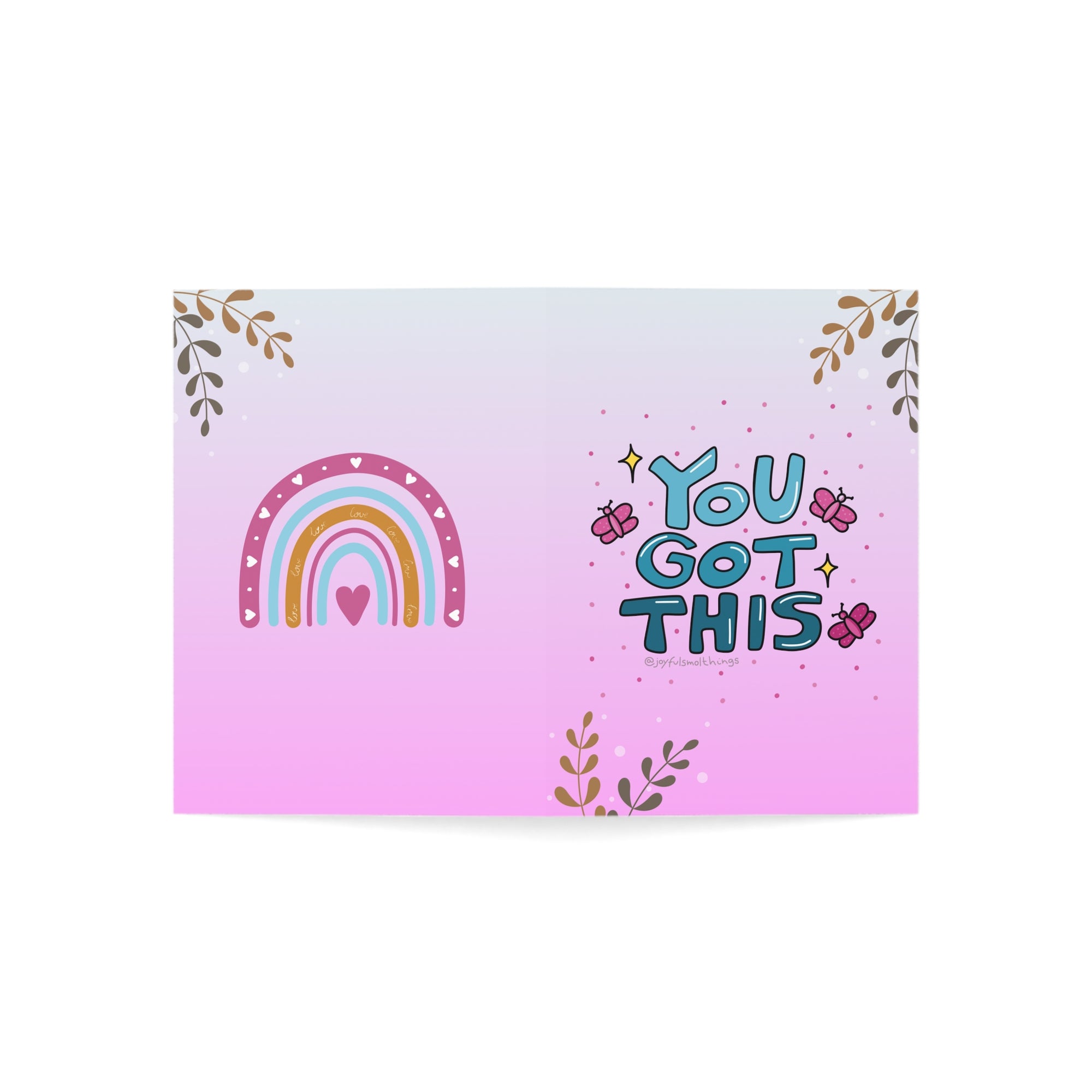 Inspirational Greeting Cards Set - You Got This | Rainbow Design | 30pcs