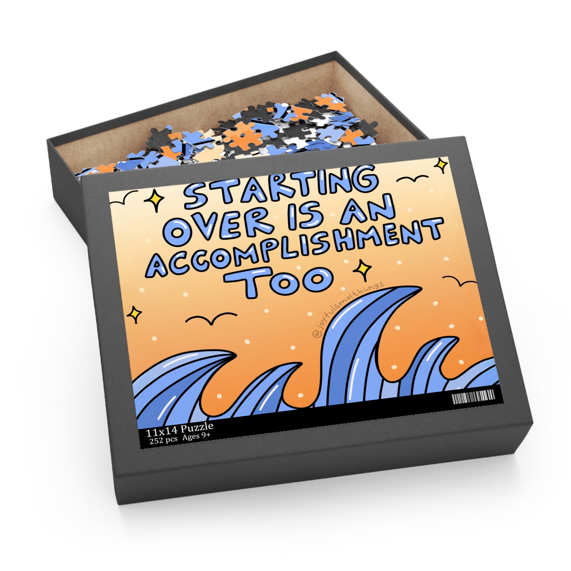 Inspirational Puzzle - 'Starting Over is an Accomplishment Too' - 120, 252, 500 Pieces