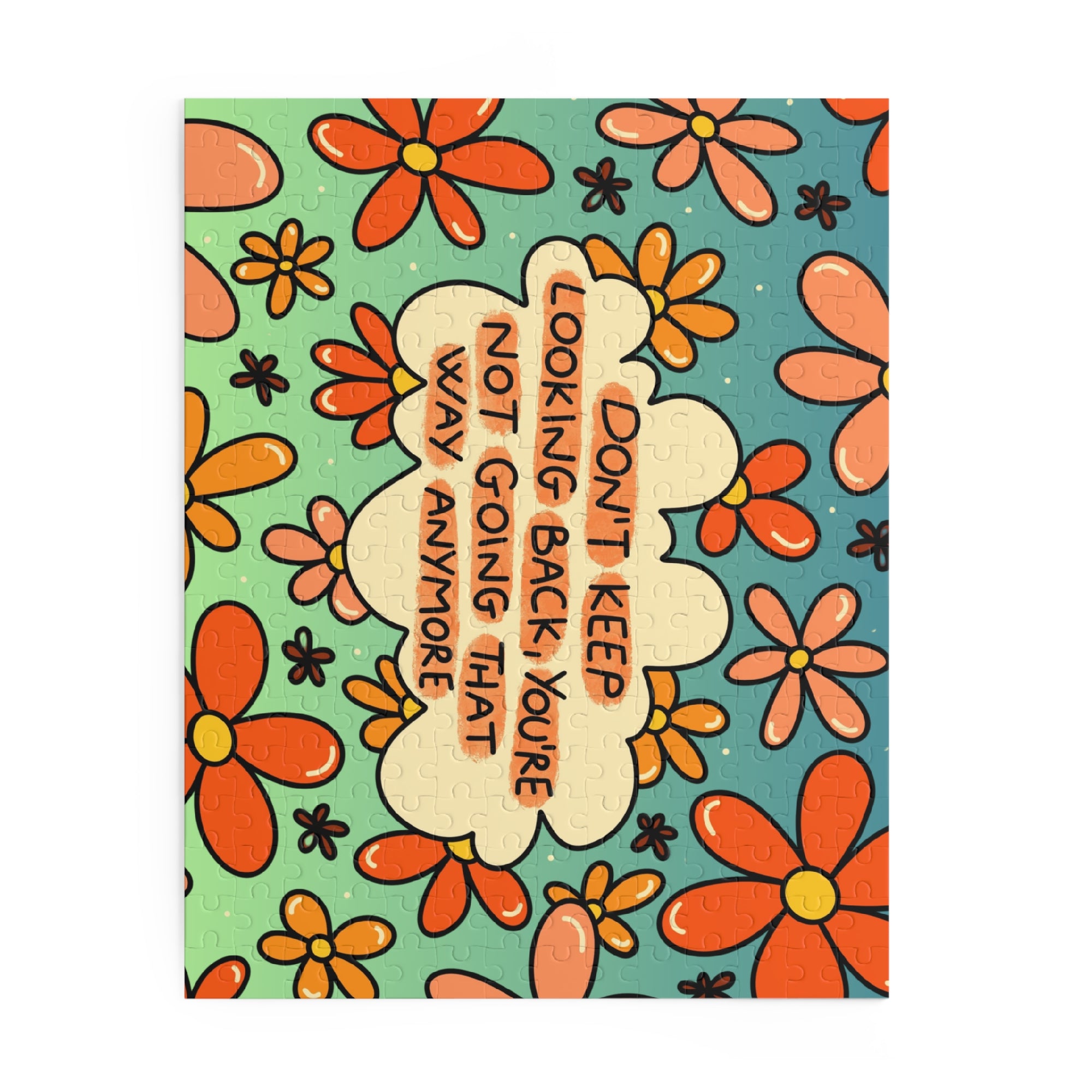 Inspirational Floral Puzzle - 120, 252, 500-Piece with Motivational Quote