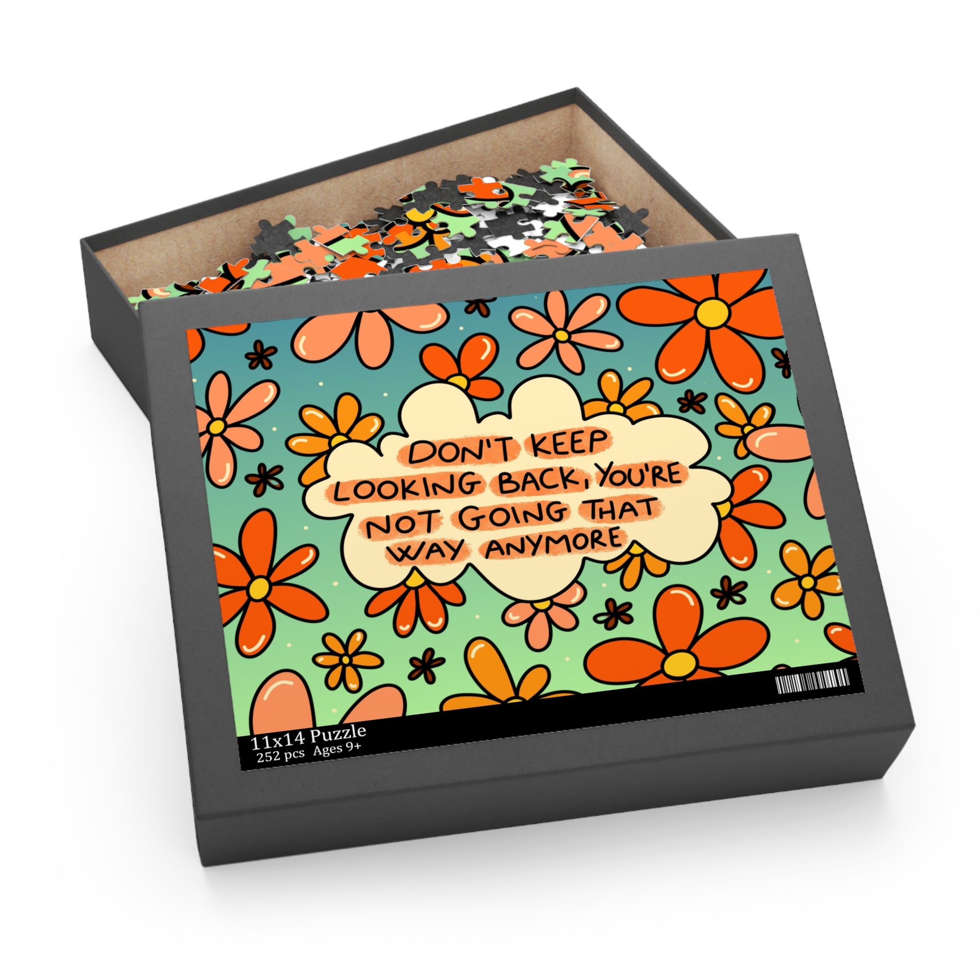 Inspirational Floral Puzzle - 120, 252, 500-Piece with Motivational Quote