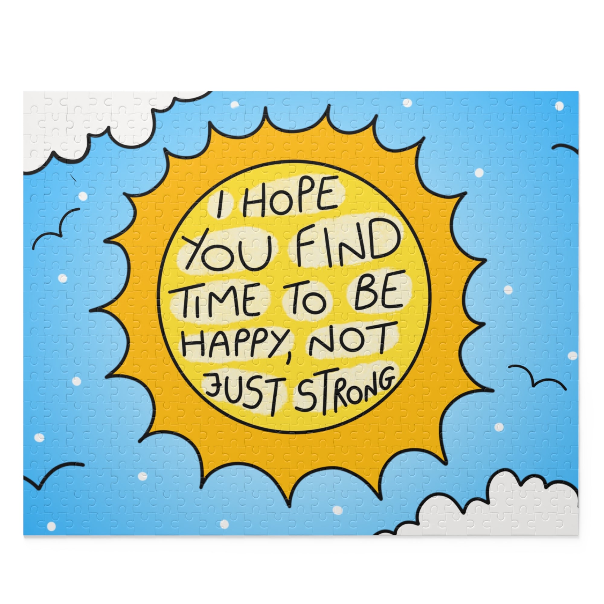 Inspirational Sun Puzzle - 120/252/500 Pieces - Find Happiness Not Just Strength