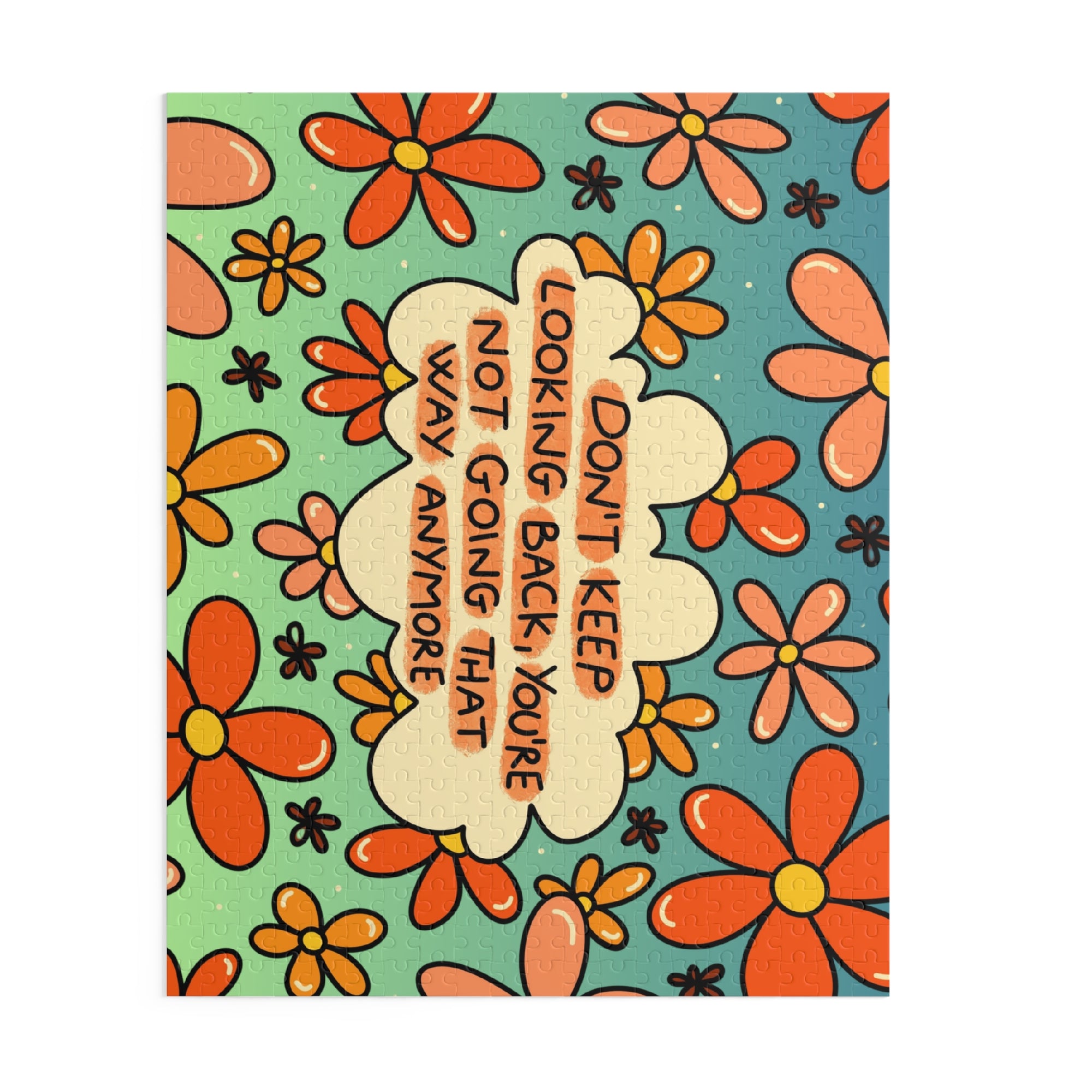 Inspirational Floral Puzzle - 120, 252, 500-Piece with Motivational Quote