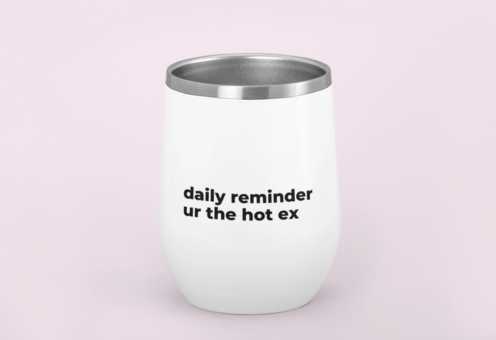 Daily Reminder You're The Hot Ex - Wine Tumbler – Perfect Gift for a Friend