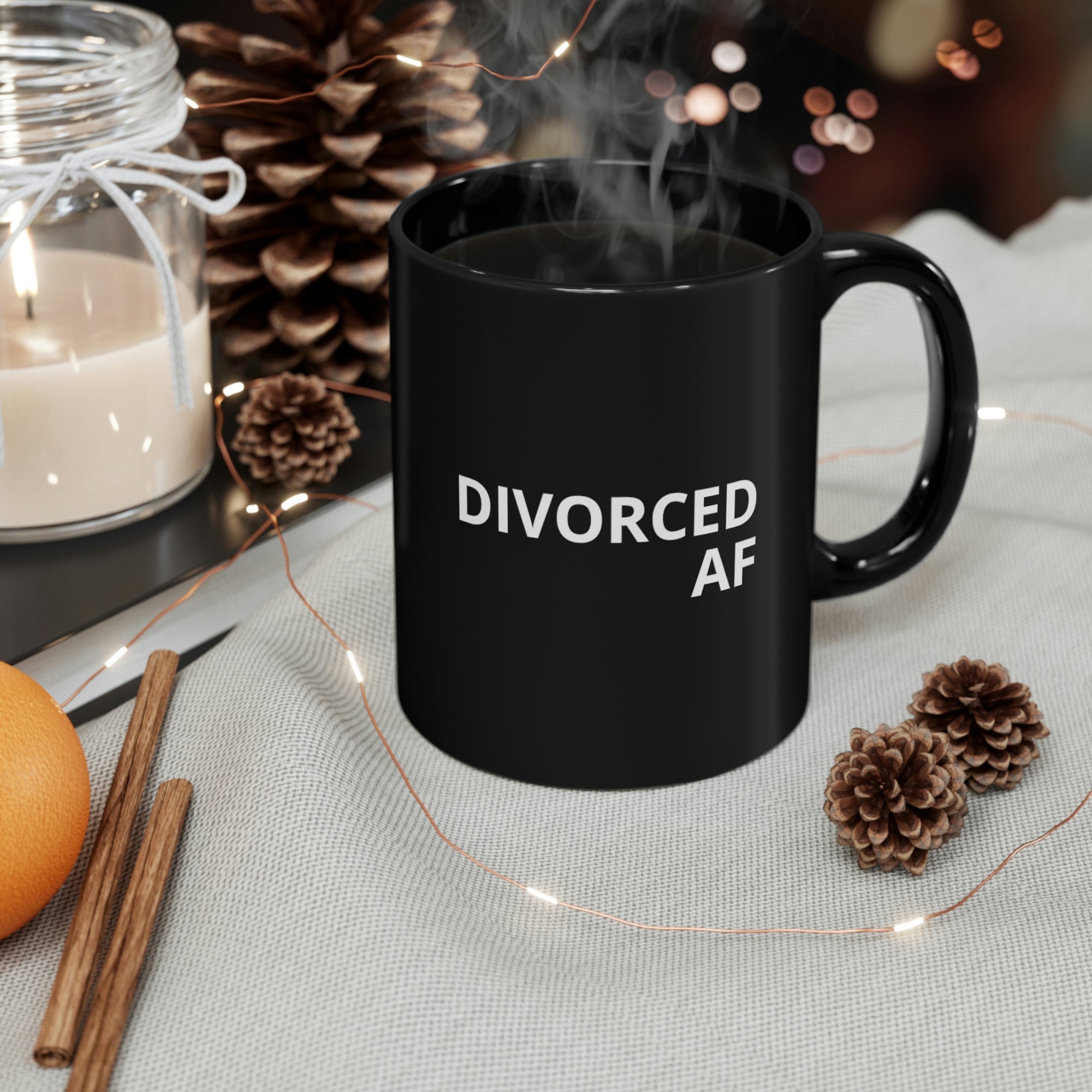 DIVORCED AF: 11oz Black Mug